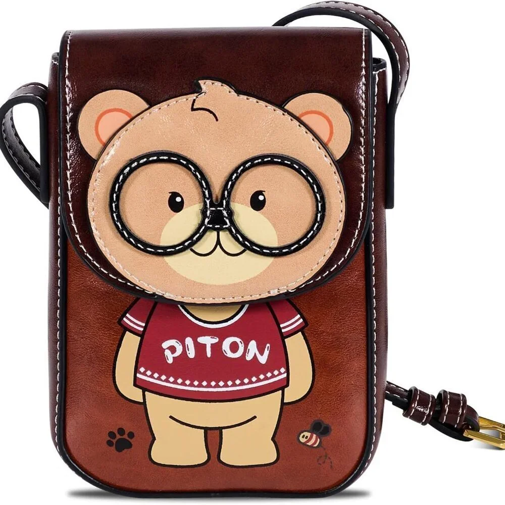 Cell Phone Purse Small Crossbody Bag Leather Adjustable Strap for Daily Travel